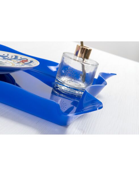 Vassoio piccolo blu per drappeggi - 41x31x5 cm