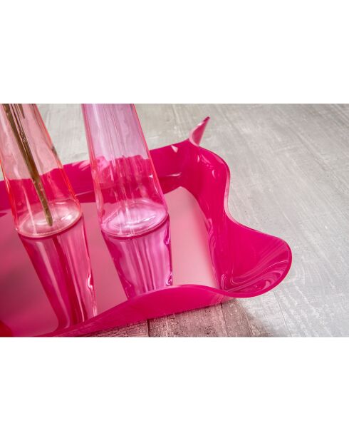 Plateau petit format drappeggi fuschia - 41x31x5 cm