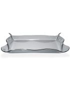 Plateau petit format drappeggi gris fumè - 41x31x5 cm