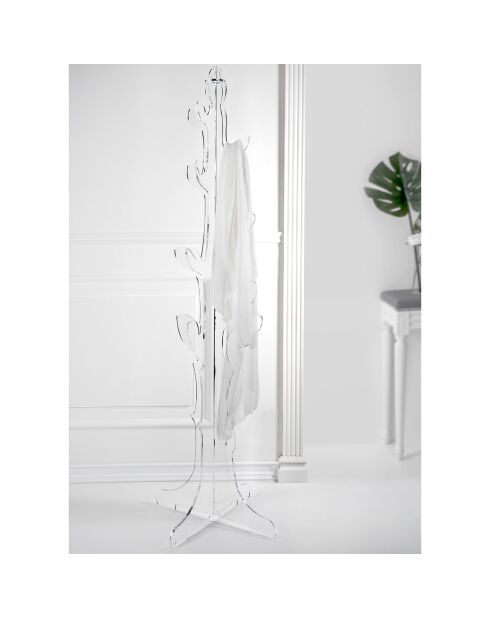 Porte-manteau eiwa transparent - 55x55x176 cm