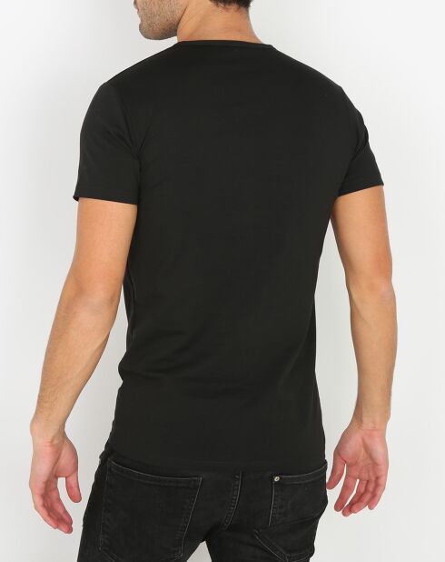 T-Shirt Col V noir