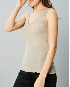 Débardeur en Laine & Soie caramel