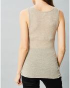 Débardeur en Laine & Soie caramel