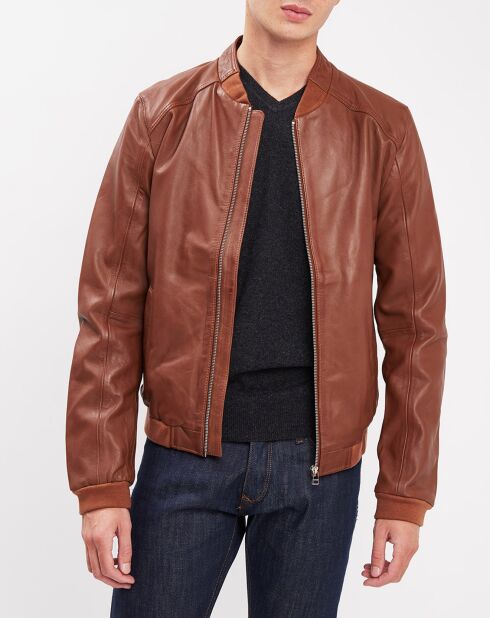 Veste en Cuir Douro cognac