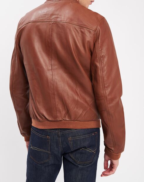 Veste en Cuir Douro cognac