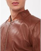 Veste en Cuir Douro cognac