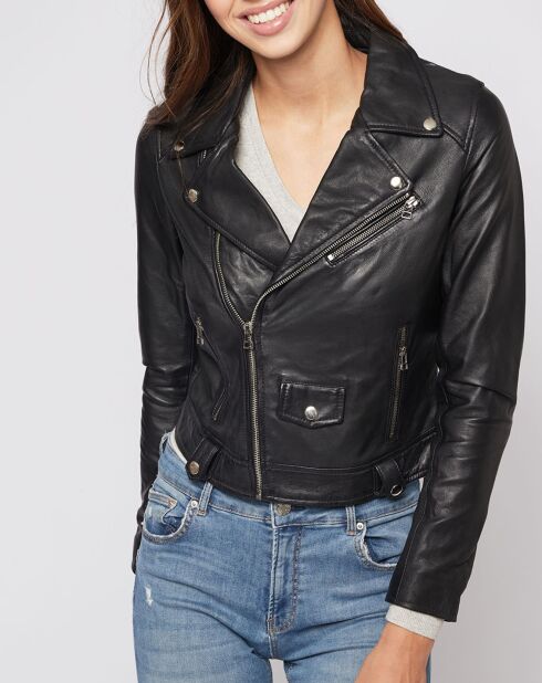 Perfecto en Cuir Catalina noir