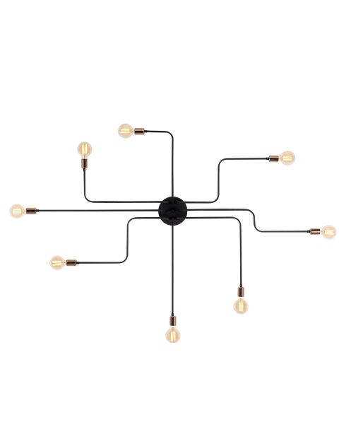 Truva N-700 zwarte plafondlamp - H.15xD.190 cm