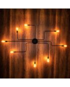 Truva N-700 zwarte plafondlamp - H.15xD.190 cm