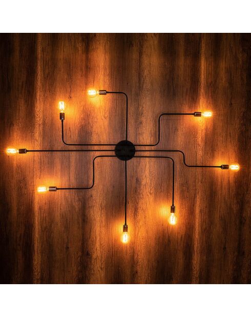 Truva N-700 zwarte plafondlamp - H.15xD.190 cm
