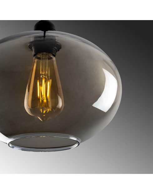 Suspension Smoked 050 gris fumé - H.120x27 cm