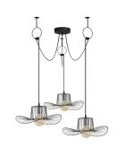 Suspension Tel 6741 noir  - H.122xD.118 cm