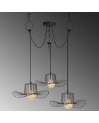 Suspension Tel 6741 noir  - H.122xD.118 cm
