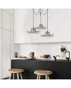 Suspension Tel 6741 noir  - H.122xD.118 cm