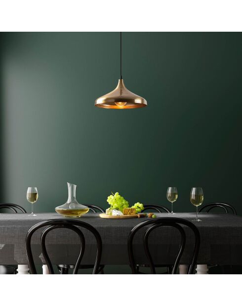 Tattoo-Kronleuchter 2643 braun - H.118x36 cm