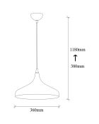 Lustre Tattoo 2643 marron  - H.118x36 cm