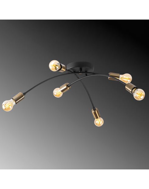 Plafonnier Banana 1142 noir/marron  - H.25x67x67 cm