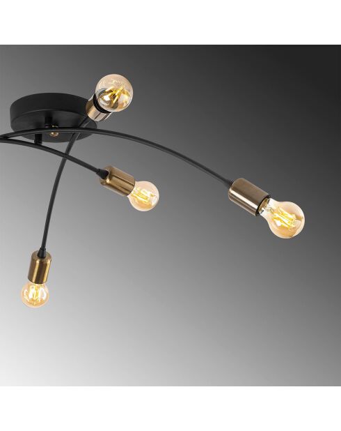 Plafonnier Banana 1142 noir/marron  - H.25x67x67 cm
