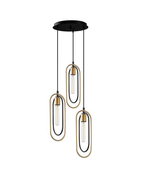 Lustre Cerco 2021 noir/doré  - H.132x38 cm