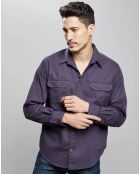 Chemise droite Gush en Coton bleu violine