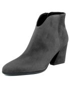 Bottines en Velours de Cuir Elie noires - Talon 7 cm