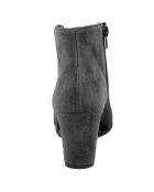 Bottines en Velours de Cuir Elie noires - Talon 7 cm