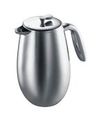 Cafetière à piston double paroi 8 tasses Bodum Columbia inox mat - 1 L