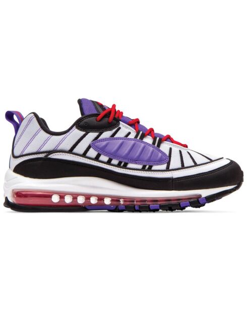 Baskets Air Max 98 blanc/noir/violet