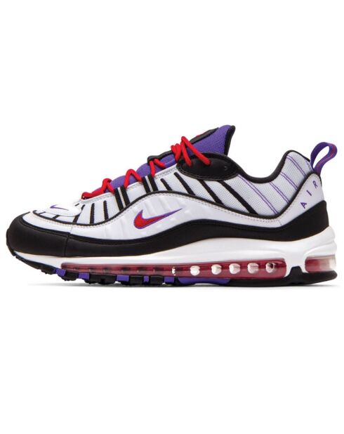 Baskets Air Max 98 blanc/noir/violet