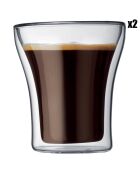 2 verres en double paroi Assam transparents - 0.2 L