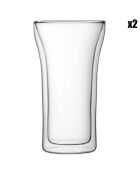 2 verres en double paroi Assam transparents - 0.4 L