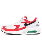 Baskets en Cuir & Mesh Air Max 2 Light blanc/rouge