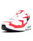 Baskets en Cuir & Mesh Air Max 2 Light blanc/rouge