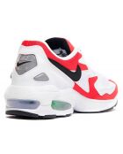 Baskets en Cuir & Mesh Air Max 2 Light blanc/rouge