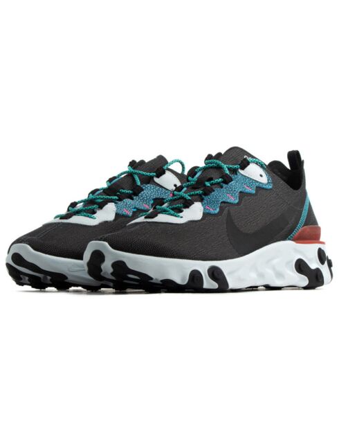 Baskets React Element 55 Se noir/bleu/rouge