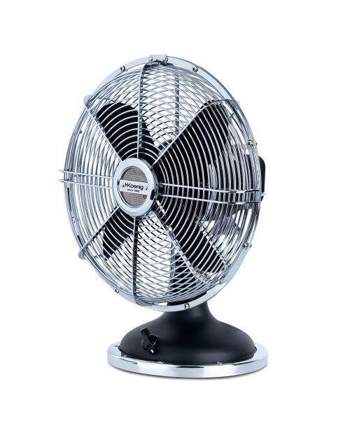 JOE50 designventilator van zwart metaal - 28x20x35,5 cm