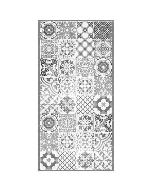 Tapis vinyle Beutiful tiles gris - 50x100 cm