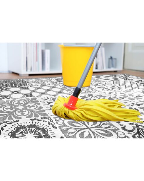 Tapis vinyle Beutiful tiles gris - 50x140 cm