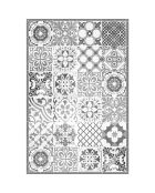 Tapis vinyle Beutiful tiles gris - 66x100 cm