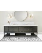 Tapis vinyle Beutiful tiles gris - 66x180 cm