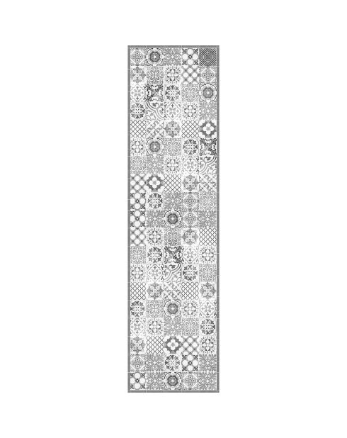 Tapis vinyle Beutiful tiles gris - 66x250 cm