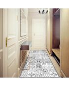Tapis vinyle Beutiful tiles gris - 66x250 cm