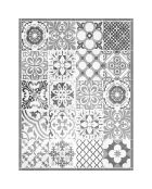 Tapis Beutiful tiles gris - 100x133 cm