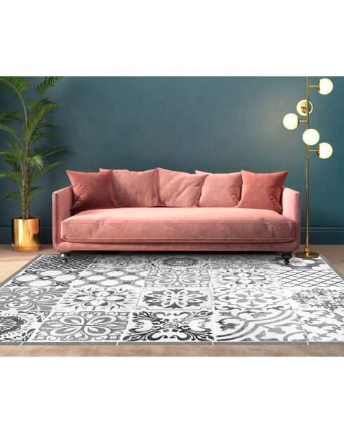 Tapis Beutiful tiles gris - 100x133 cm
