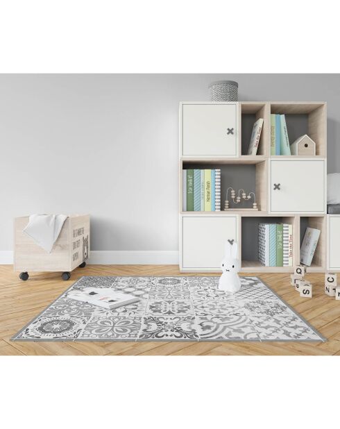 Tapis Beutiful tiles gris - 100x133 cm