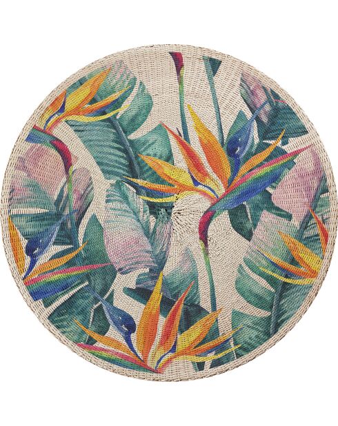 Tapis vinyle Rond Ave del paraíso multicolore - D.100 cm