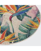 Tapis vinyle Rond Ave del paraíso multicolore - D.180 cm