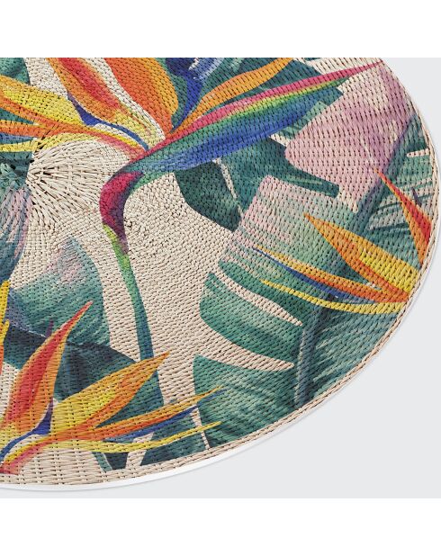 Tapis vinyle Rond Ave del paraíso multicolore - D.180 cm