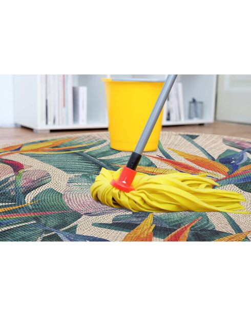 Tapis vinyle Rond Ave del paraíso multicolore - D.180 cm