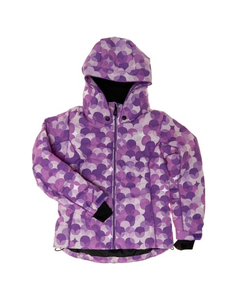 Parka de ski Polydon camoufalge fleurs violette